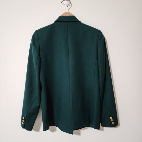 Vintage Charter Club Petites by Jane Justin Womens Wool Skirt Suit Green Size 4P - Picture 4 of 13